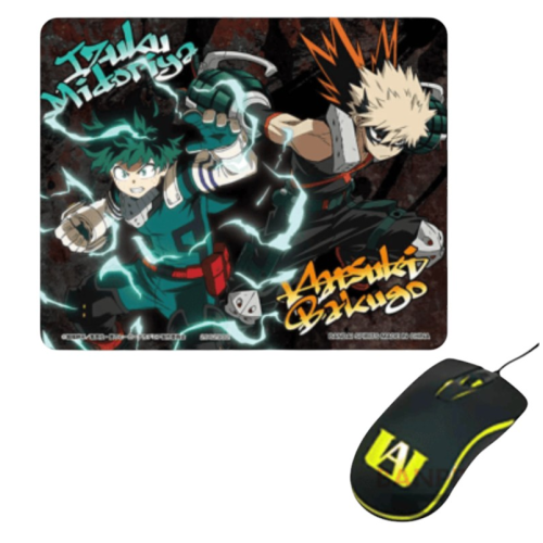 僕のヒーローアカデミア 光るマウスとマウスパッド A:緑谷出久&amp;爆豪勝己