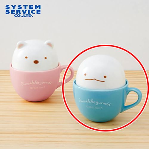 すみっコぐらし ラテアート風ふた付きマグカップ B:とかげ