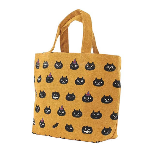 ミニトートバッグ 内ポケット付き ハロウィンネコマン