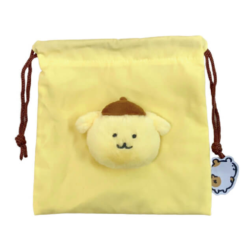 サンリオ ポムポムプリン ナガノ×サンリオ ボアフェイス巾着