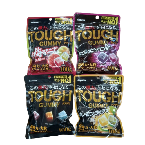 タフグミ　4点（タフグミ、梅マニア、グレーピーパンチ、レモンラッシュ）