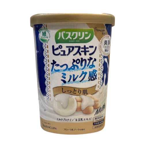 バスクリンピュアスキン入浴剤 しっとり肌600ｇ(約30回分) スキンケアにごりタイプ