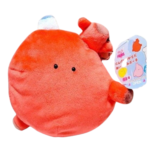 FANS にんげんのからだぬいぐるみポーチ A：しんぞう