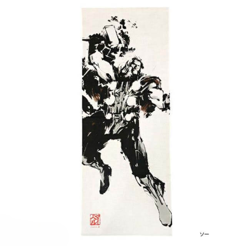 MARVEL 手ぬぐい 墨絵風 ソー