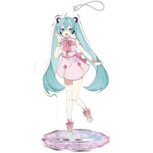 初音ミクシリーズ スタンド付ビッグクリアキーチェーン”桜ミク”2023 B：おむたつVer.
