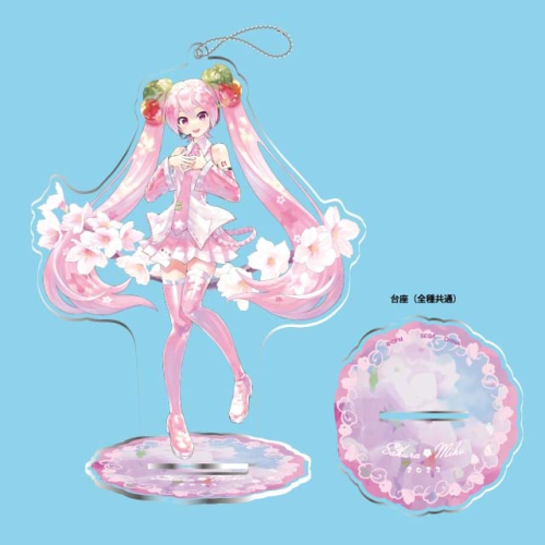 初音ミクシリーズ スタンド付ビッグクリアキーチェーン”桜ミク”2023 A：KEI Ver.