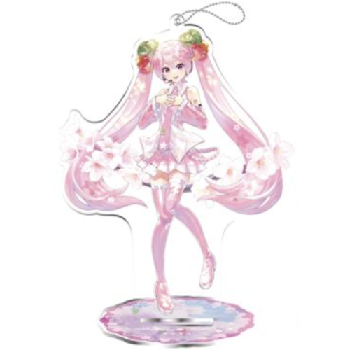 初音ミクシリーズ スタンド付ビッグクリアキーチェーン”桜ミク”2023 A：KEI Ver.