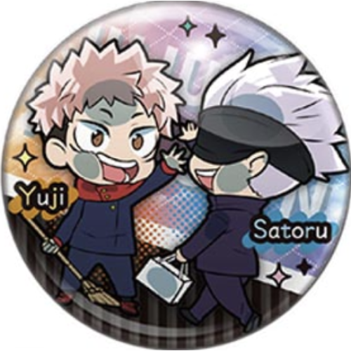 呪術廻戦 虎杖悠仁 五条悟 ぴた!でふぉめ 呪術廻戦エンディング缶バッジ