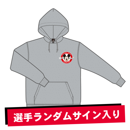 【選手サイン入り】ミッキーデザイン フードパーカー(浦和レッドダイヤモンズ)/杢グレー/M
