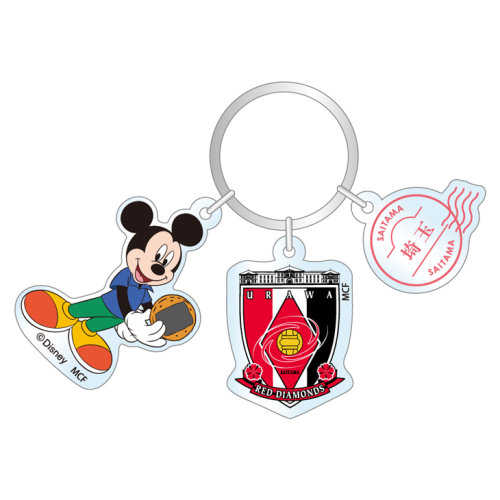 ミッキー47都道府県アクリル３連キーホルダー(浦和レッドダイヤモンズ)