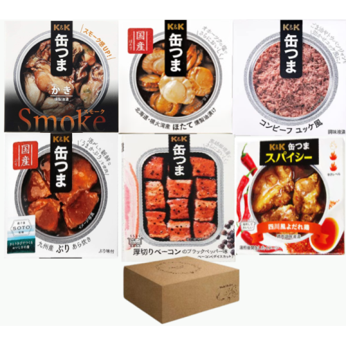 缶つま6種セット ギフトBOX 缶詰6点セット（肉3種 魚介3種）