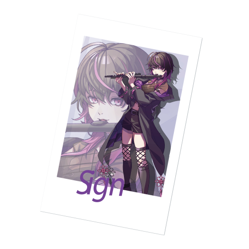凰牙るき 直筆サイン入りチェキ風イラストカード