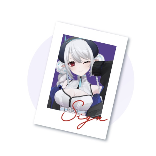 あくまメリル 直筆サイン入りチェキ風イラストカード（後日発送）