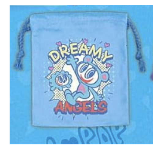 【エンジェルブルー】ブルーふわふわ巾着ポーチver.2