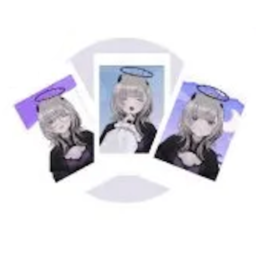 あかつきるき　チェキ風イラストカード（ランダム1種）