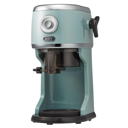 コンパクト電動ふわふわかき氷器 K-IS14【2025年モデル】 製氷カップ付き (ペールアクア)