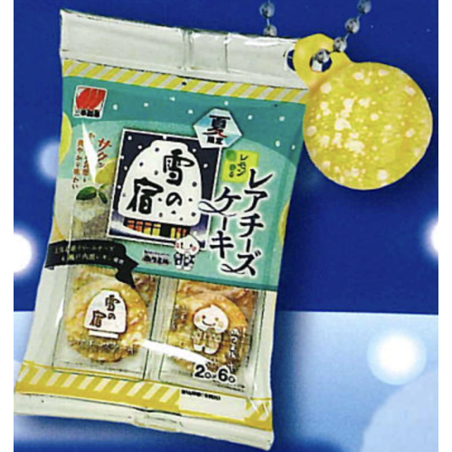 雪の宿 レモン香るレアチーズケーキ雪の宿 おせんべいマスコットつき ミニチュアチャームコレクション