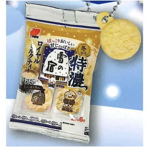 雪の宿 特濃ロイヤルミルクティー おせんべいマスコットつき ミニチュアチャームコレクション