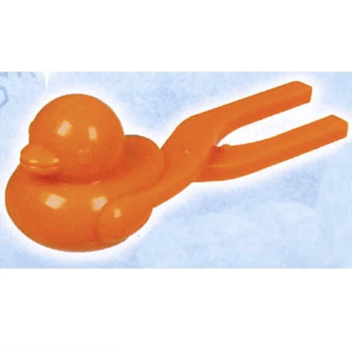 【つくろう♪雪玉アヒルマスコット】オレンジ雪玉アヒルマスコット