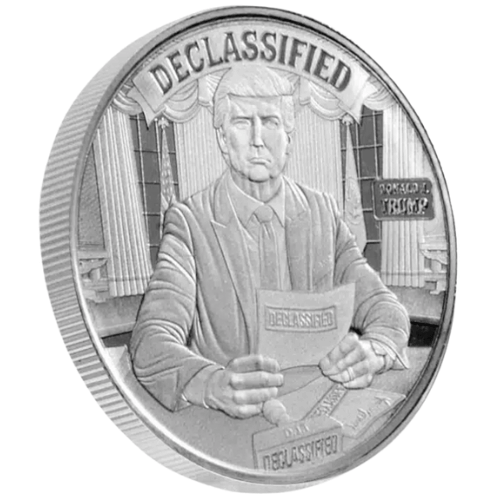 ドナルド・トランプ “DECLASSIFIED” 限定1オンス純銀ラウンド