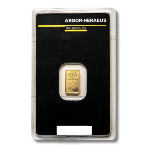 1g 純金インゴット　Argor-Heraeus（アルゴ・ヘレウス）