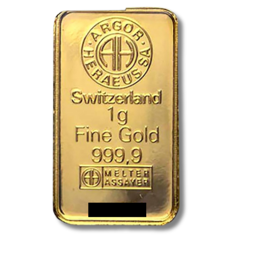 1g 純金インゴット　Argor-Heraeus（アルゴ・ヘレウス）の商品画像