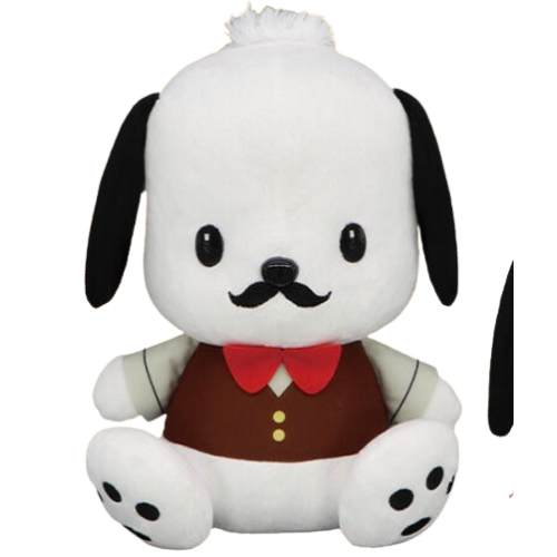 【サンリオ】ポチャッコA:紳士 昭和レトロ商店街 商店街会長BIGぬいぐるみ