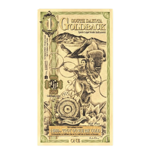 1 サウスダコタ ゴールドバック(24k)