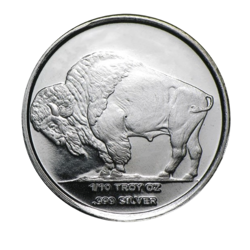 アメリカ　バッファローシルバーラウンド1/10オンス（3.11g）の商品画像