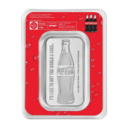 コカコーラ　ロゴシルバーバー　純銀1オンス（31.1g）の商品画像