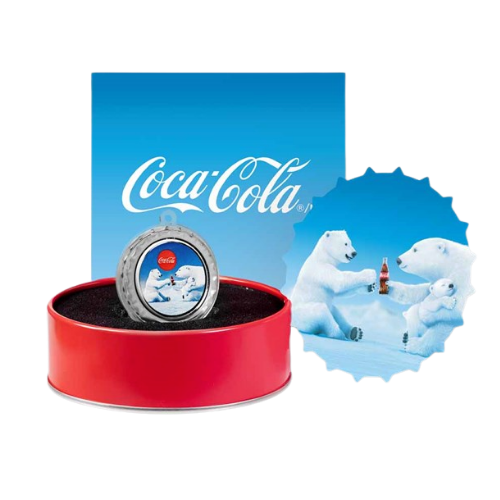 コカコーラ　しろくまシルバーボトルキャップ　純銀6gの商品画像