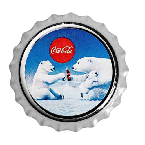 コカコーラ　しろくまシルバーボトルキャップ　純銀6gの商品画像