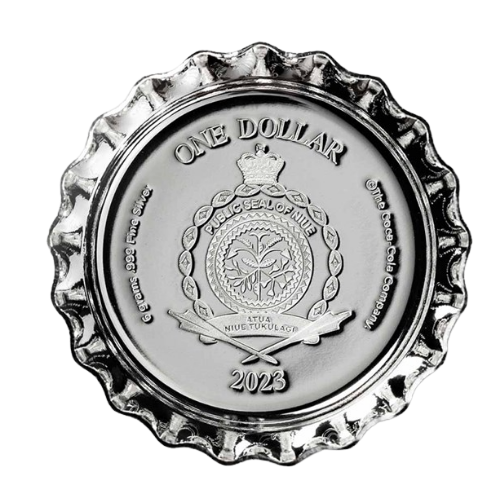 コカコーラ　しろくまシルバーボトルキャップ　純銀6gの商品画像