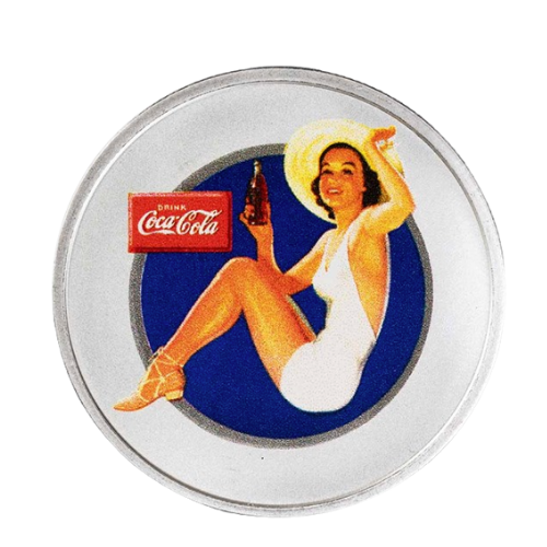 コカコーラ　ブルネットシルバーラウンド　純銀1オンス（31.1g）の商品画像