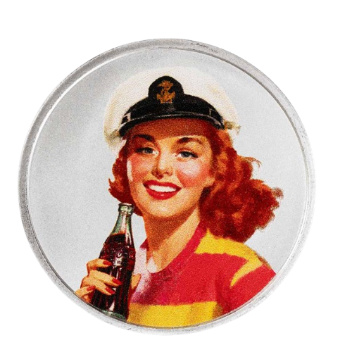 コカコーラ　レッドヘアシルバーラウンド　純銀1オンス（31.1g）の商品画像