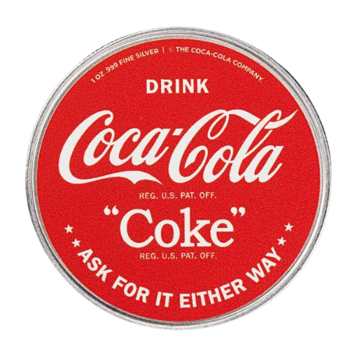 コカコーラ　レッドヘアシルバーラウンド　純銀1オンス（31.1g）の商品画像
