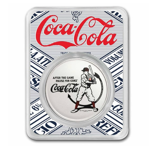 コカコーラ　ベースボールシルバーラウンド　純銀1オンス（31.1g）の商品画像