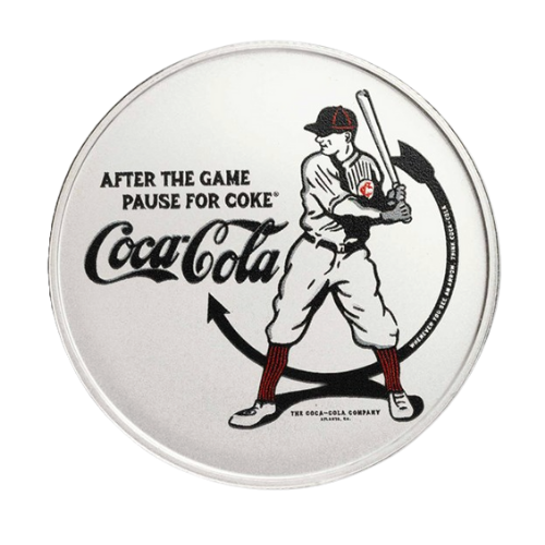 コカコーラ　ベースボールシルバーラウンド　純銀1オンス（31.1g）の商品画像