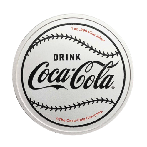 コカコーラ　ベースボールシルバーラウンド　純銀1オンス（31.1g）の商品画像