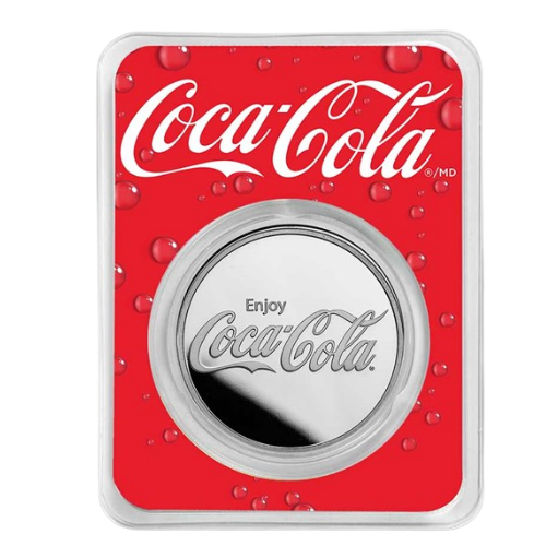 コカコーラ　ロゴシルバーラウンド　純銀1オンス（31.1g）の商品画像