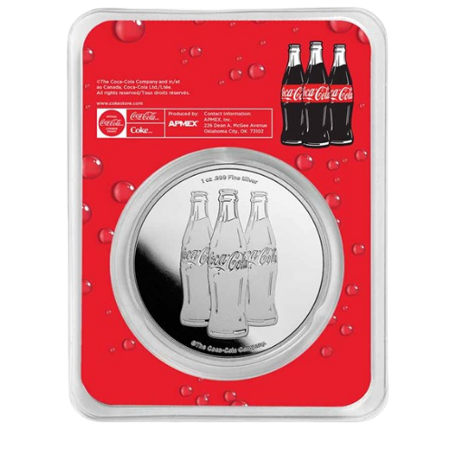 コカコーラ　ロゴシルバーラウンド　純銀1オンス（31.1g）の商品画像