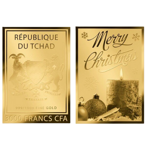 純金 1/1000オンス（0.03g） インゴット クリスマスカードの商品画像