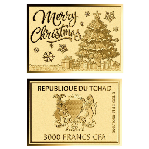 純金 1/1000オンス（0.03g） インゴット クリスマスツリーの商品画像