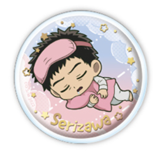 【モブサイコ100Ⅲ】芹沢克也 カプセル缶バッジ＆カバー すやりんver.