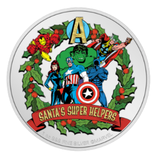 純銀 1オンス（31.1g）マーベルクリスマスの商品画像