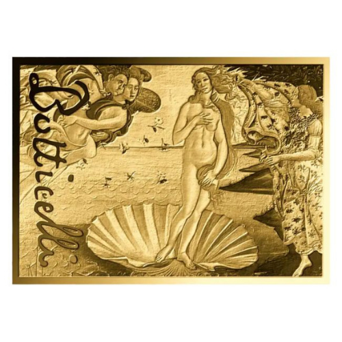 純金0.03g　ボッティチェリ『ヴィーナスの誕生』の商品画像