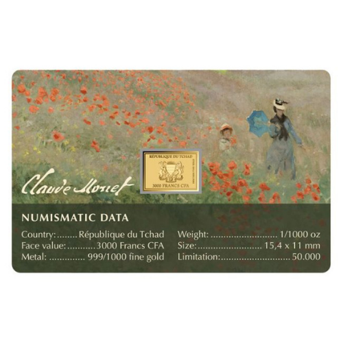 純金0.03g　モネ『ポピー畑』の商品画像