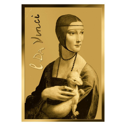 純金0.03g　ダ・ヴィンチ『白貂を抱く貴婦人』の商品画像