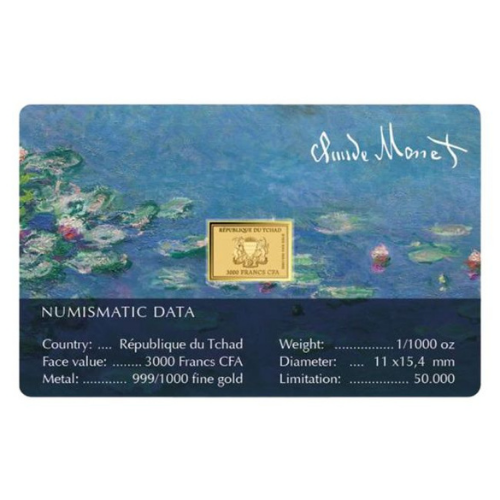 純金0.03g　モネ『睡蓮』の商品画像