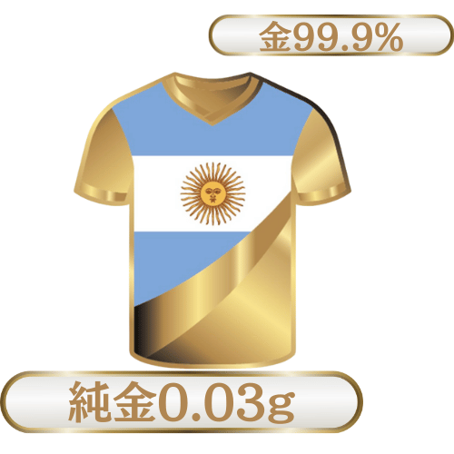 純金0.03g　ユニフォーム　アルゼンチン